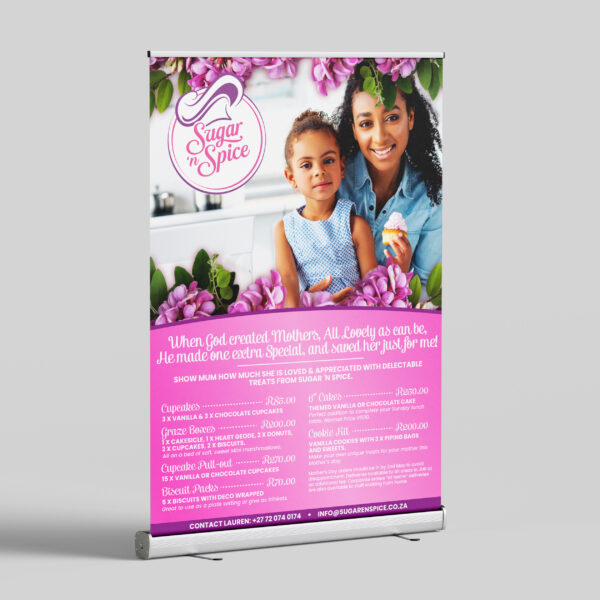 Sugar 'n Spice - Mothers Day Roll Up Banner
