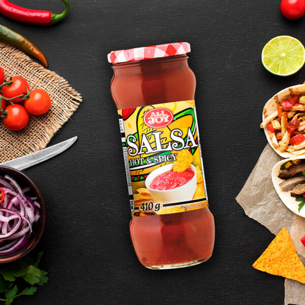 Salsa - top-view-fresh-mexican-food-with-nachos